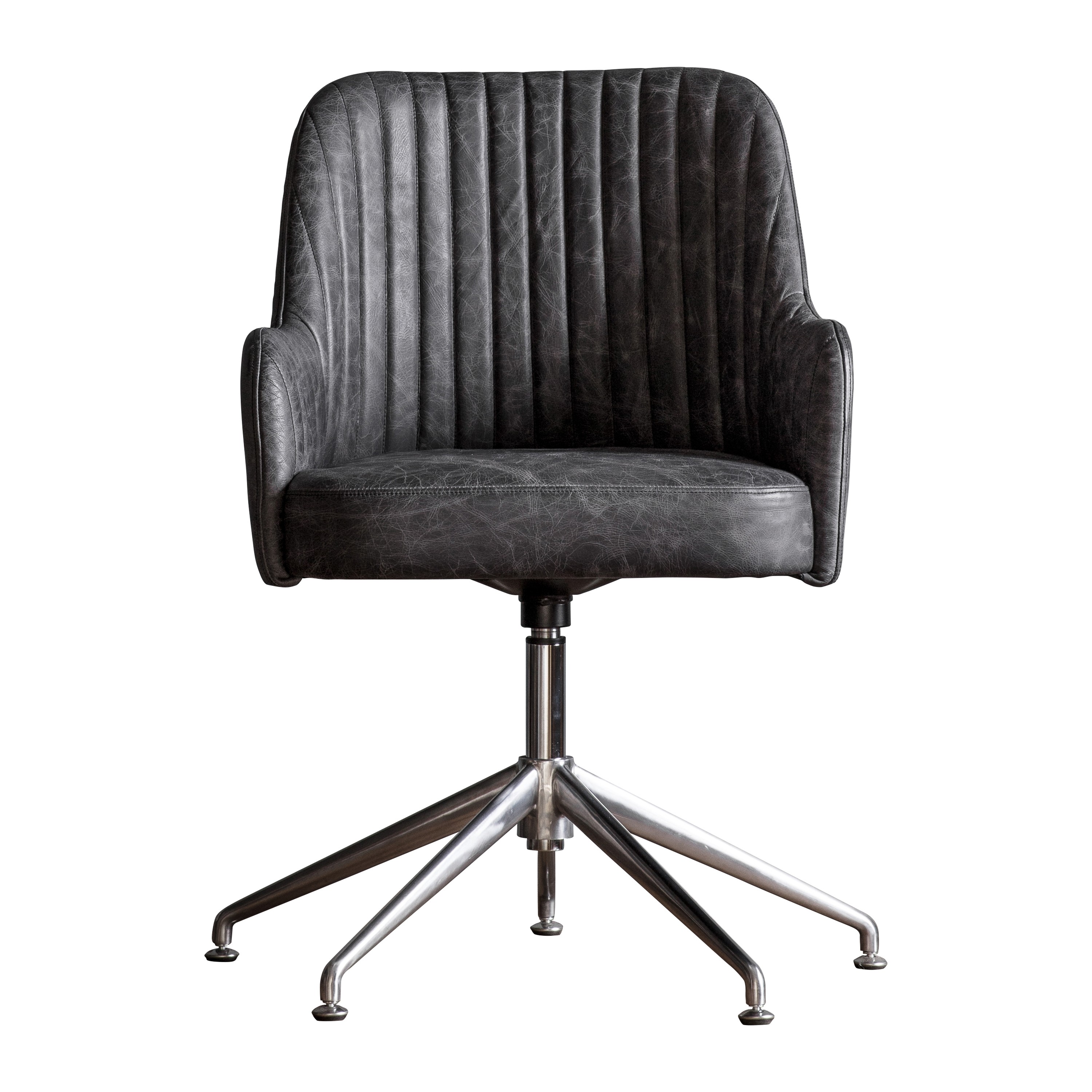 Curie Swivel Chair Antique Ebony